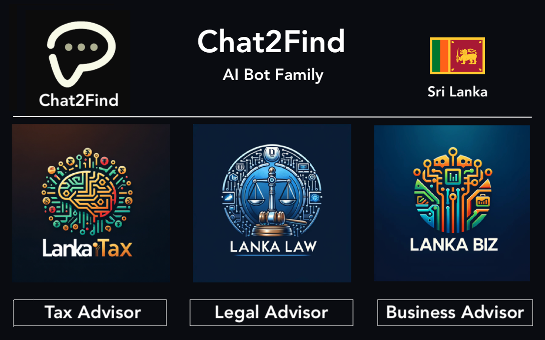 Chat2Find releases 3 Specialised ChatBots for Sri Lanka Market: