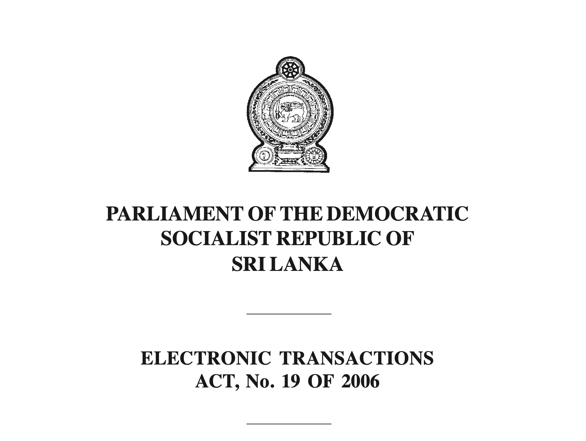 Electronic Transactions Act 2006