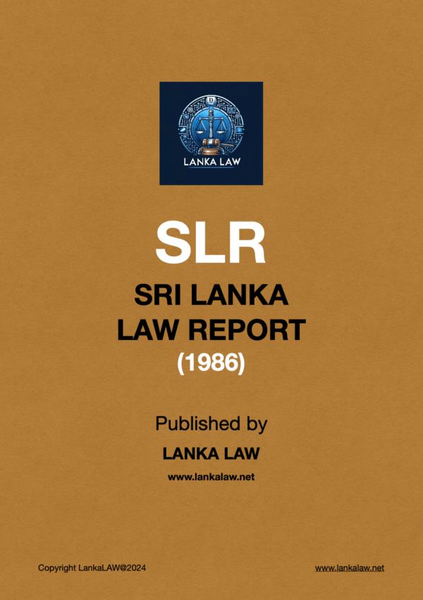 Sri Lanka Law Report (1986)