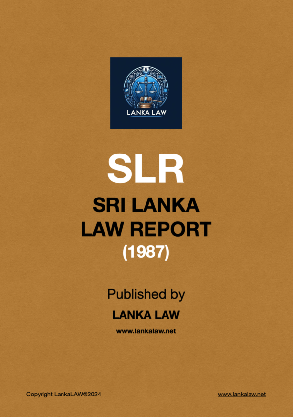 Sri Lanka Law Report (1987)