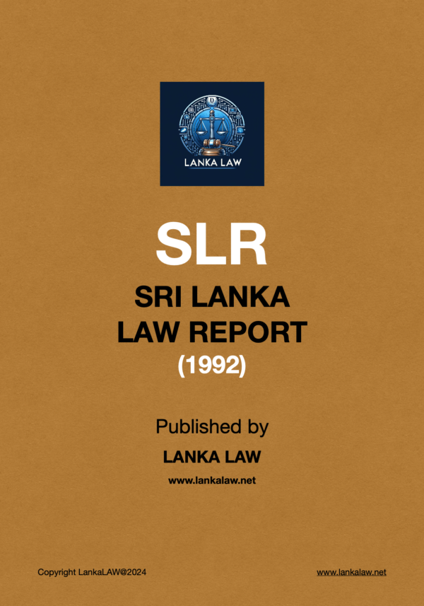 Sri Lanka Law Report (1992)