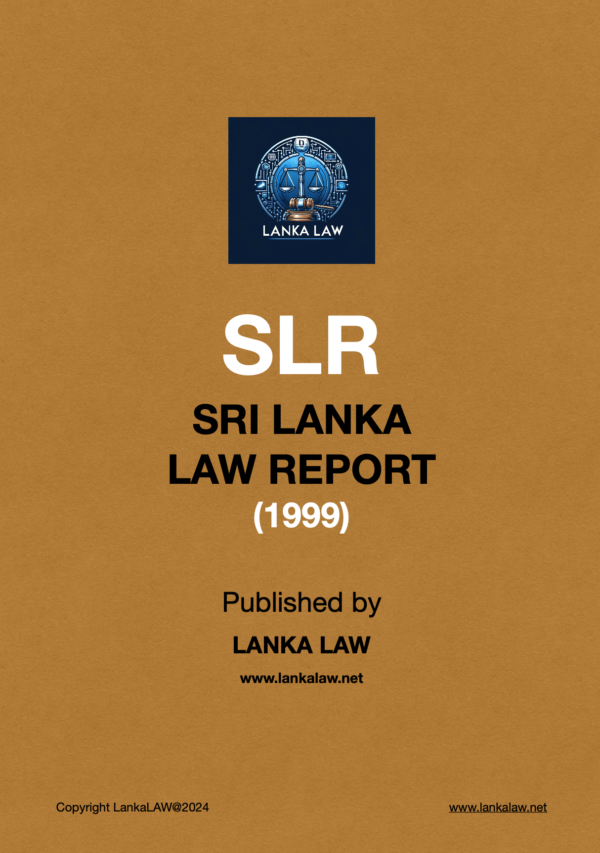 Sri Lanka Law Report (1999)