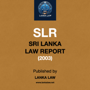 Sri Lanka Law Report (2003)