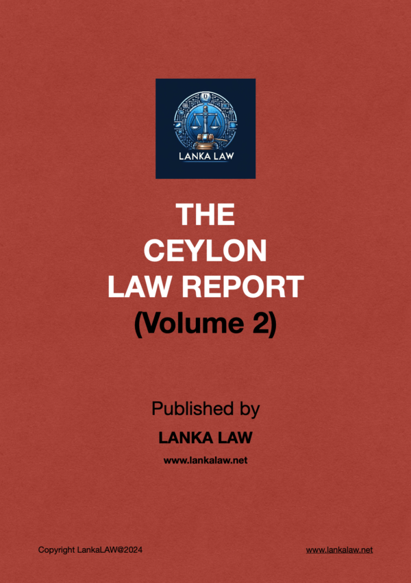 Ceylon Law Report (Volume 2)