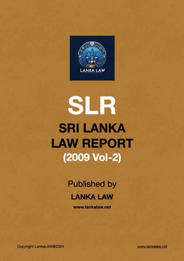 Sri Lanka Law Report (2010-Volume 1)