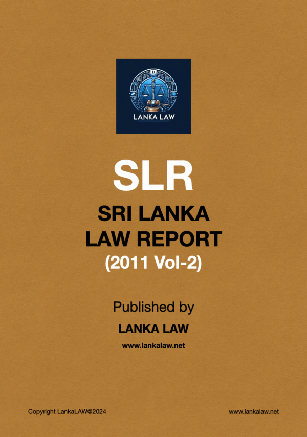 Sri Lanka Law Report (2011-Volume 2)