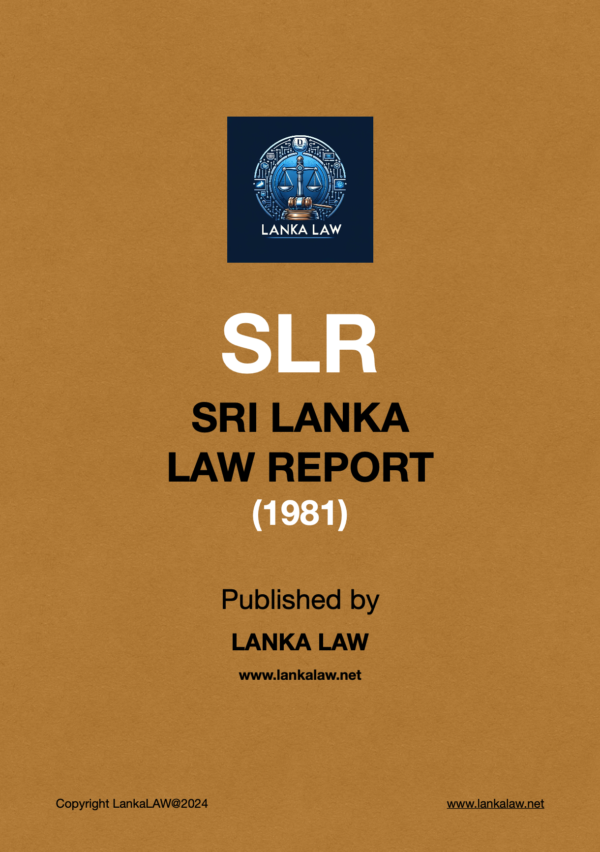 Sri Lanka Law Report (1981)