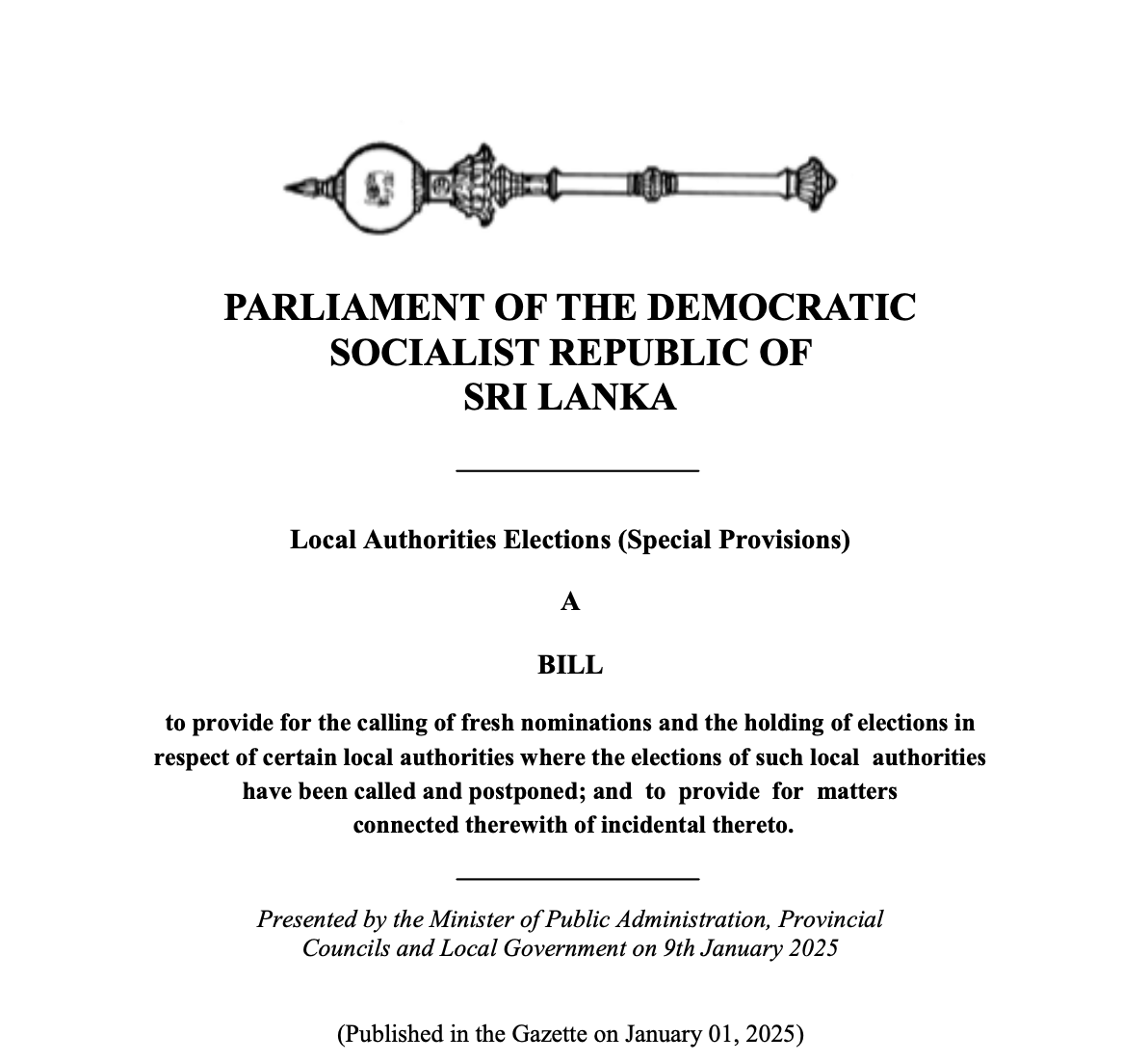 Local Authorities Elections (Special Provisions) Bill